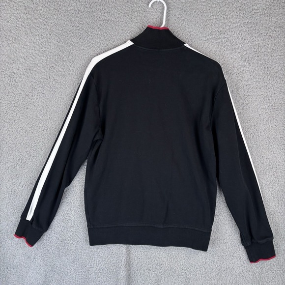 Polo Ralph Lauren Track Jacket Mens Small Black Full Zip Stripe Mock Neck Pony - Picture 6 of 8